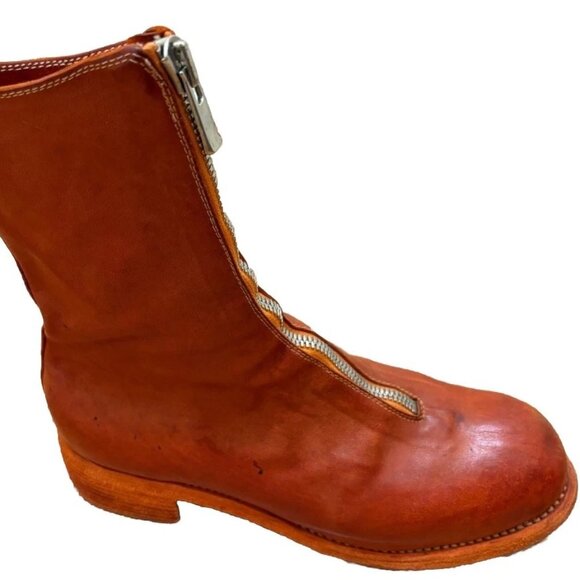 Guidi Front Zip PL2 Burnt Orange Mid Calf Boots - Picture 3 of 16